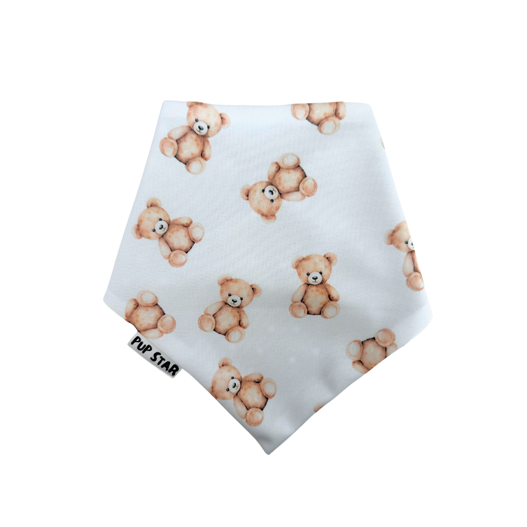 POLKA DOTS + TEDDY BEAR DOG BANDANA