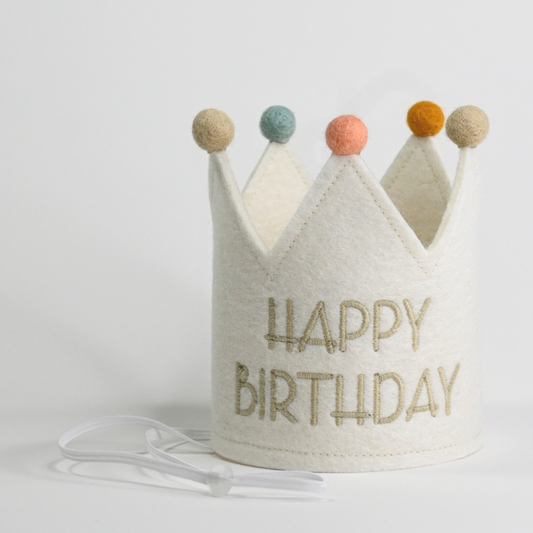 Birthday Crowns Beige