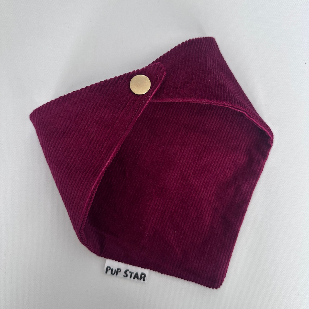 Wine Corduroy Bandana