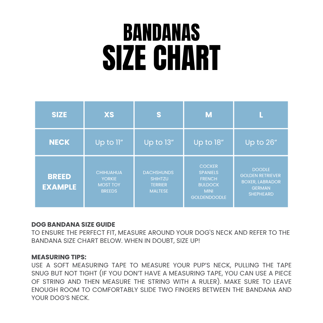 DENIM LOVE DOG BANDANA