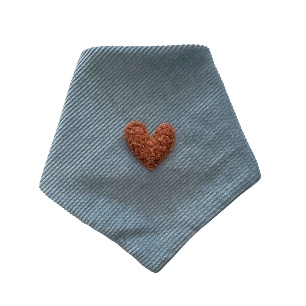 CORDUROY BLUE SKY LOVE DOG BANDANA