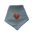 CORDUROY BLUE SKY LOVE DOG BANDANA