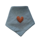 CORDUROY BLUE SKY LOVE DOG BANDANA