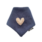CORDUROY BLUE LOVE DOG BANDANA