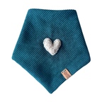 CORDUROY TURQUOISE LOVE DOG BANDANA