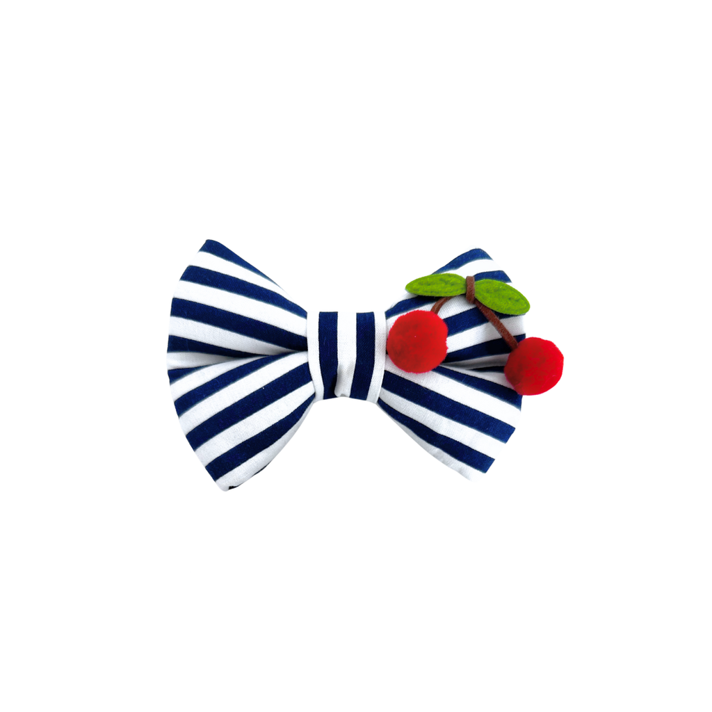 CHERRY STRIPE BOW TIE