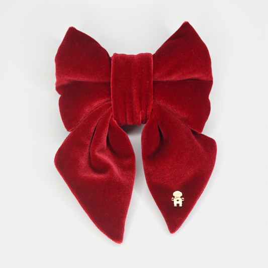 Red Velvet Medium Sailor Bow Tie