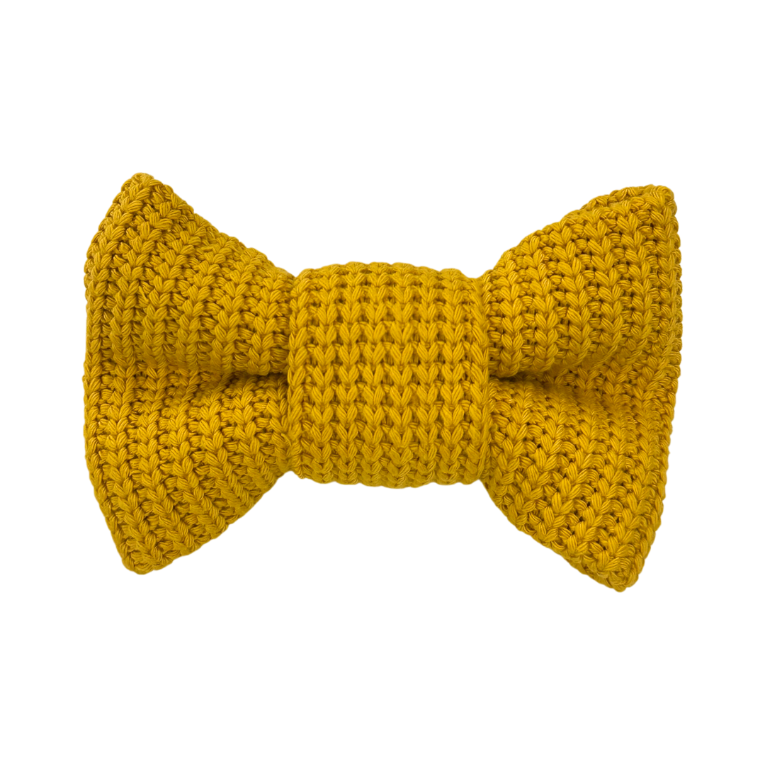 Handmade dog bow tie in thick cotton knit stylish, soft, and perfect for everyday outings or special moments.