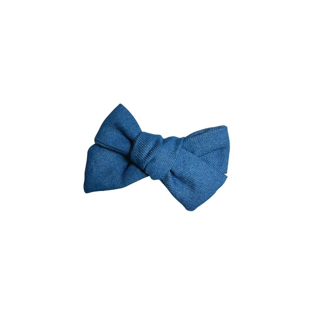DENIM HAIR CLIP BOW Small
