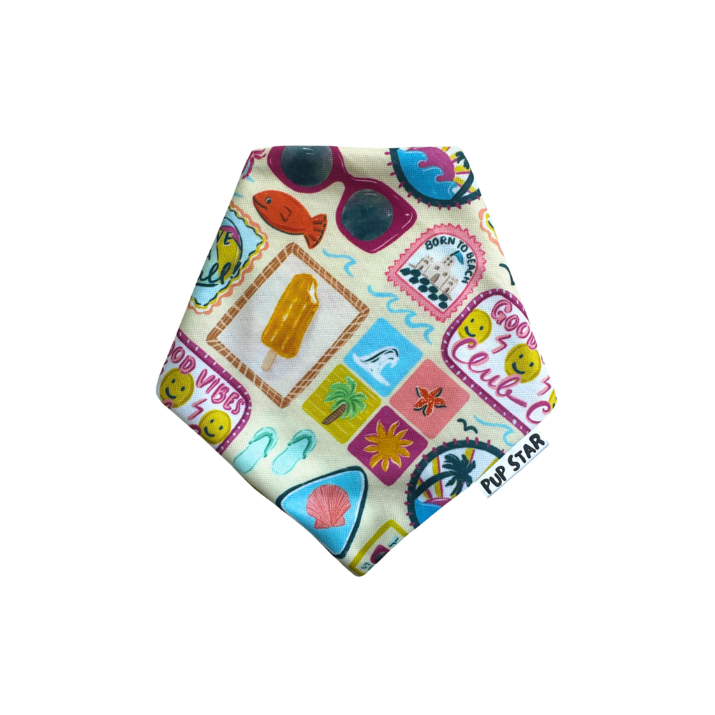 COASTAL POSTCARDS DOG BANDANA